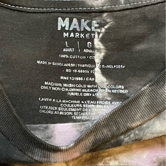 Tie-dye t-shirt, black/purple - Picture 2 of 2